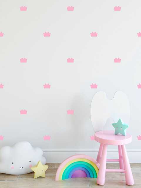 Crowns Decals - Choose Your Color, Crown Wall Decal, Princess Stickers, Scandinavian Design, Nursery - image 1