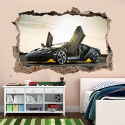 Supercar Sports Car Wall Sticker Mural Decal Poster Print Art Kids Bedroom Home Decor Lamborghini Ar8 - thumbnail 1
