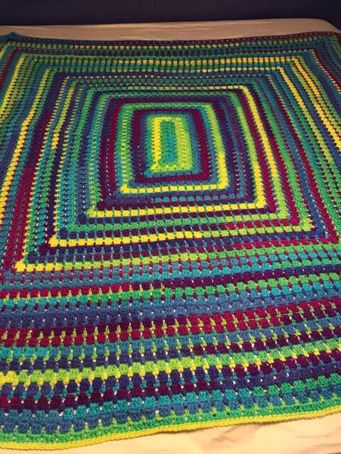 Modern Bright Granny Blanket - image 1