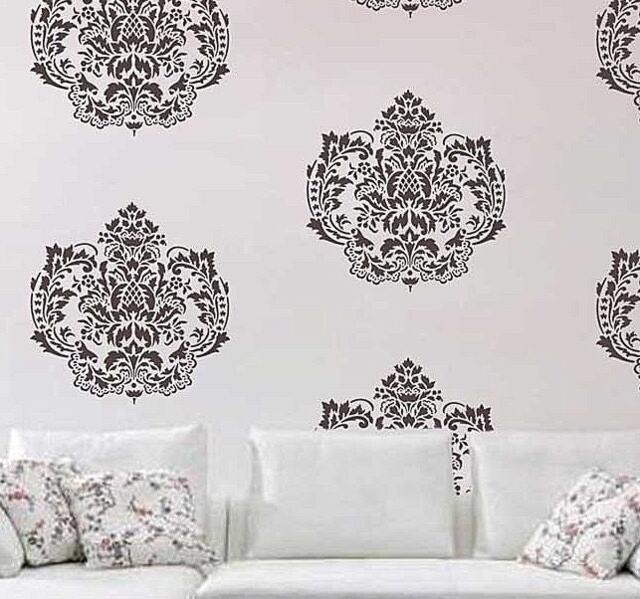Reusable Wall Stencil Damasque Sm - Easy Wall Stencils Better Than Decals - image 1