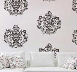 Reusable Wall Stencil Damasque Sm - Easy Wall Stencils Better Than Decals