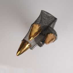 "steel Wire Mesh Sculpture With Gold Ceramic, Abstract Tabletop Decor 13"" T 5" - thumbnail 4
