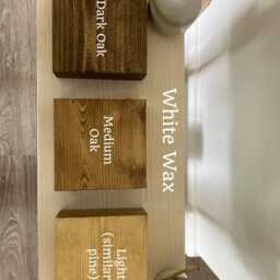 Rustic Wooden Display Stool With Slatted Shelf - Side Table - thumbnail 4