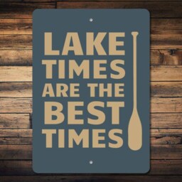 Lake Times Are The Best Metal Sign, Modern Wall Art, Paddle Decor Minimal House Decor, Waterfront Art - thumbnail 2