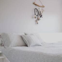 striped Linen Bedding Set Duvet Cover & Pillowcases - thumbnail 2