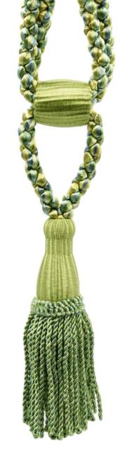 "D??copro Curtain & Drapery Tassel Tieback, Adjustable Cord Length, Length 5 1/2"", Spread 24" - image 1