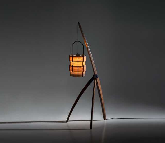 Wood Floor Lamp - Mid Century Modern Minimalist Natural Lighting Vintage Style Lamp Custom Unique - image 1