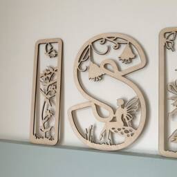 Fairy Themed Wooden Letters, Personalised Wall Name, Children's Bedroom Wooden Sign, Letter, Fairy Themed Decor - thumbnail 2