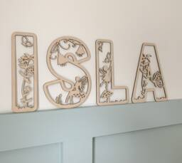Fairy Themed Wooden Letters, Personalised Wall Name, Children's Bedroom Wooden Sign, Letter, Fairy Themed Decor - thumbnail 1