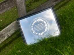 Custom Prayer Affirmation Mirror, Large Self Image, Engraved Etched Bar Mirror 16x20 - thumbnail 1