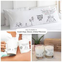 2 Year Anniversary Gift For Him Cotton Couple Wedding Her Boldloft Grow Old Pillowcases - thumbnail 4