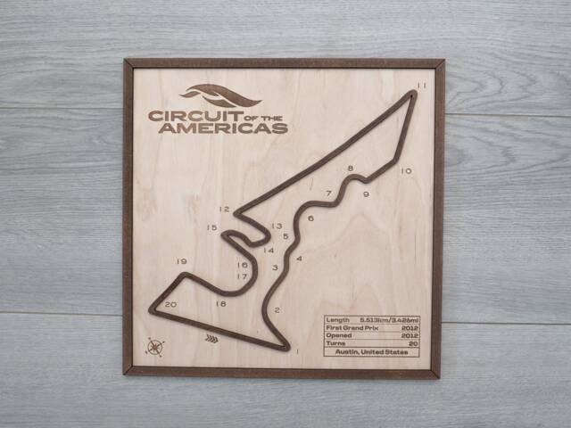 F1 Cota, Circuit Of The Americas, Race Track, Christmas Gift, Circuit Art, Wall Decor, Present Fan - image 1