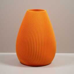 Orange Vase Decorative Ornament Home Decor/Accents - For Dried Or Artificial Flowers
