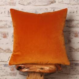 Geometric Bauhaus Velvet Cushion Cover Mid-Century Modern Burnt Orange Accent - thumbnail 2