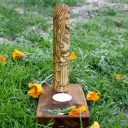 Freya Statue With Small Altar. Hand Carved Linden Wood Figurine. Vikings Goddess.(7 Inches - thumbnail 2