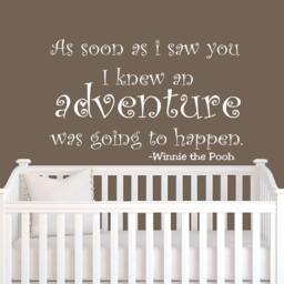 Wall Decals Quote Winnie The Pooh Adventure Home Vinyl Decal Sticker Kids Nursery Baby Room Decor V224 - thumbnail 3