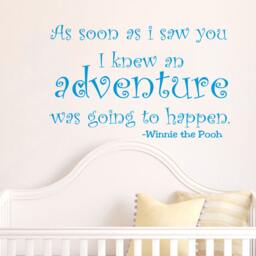 Wall Decals Quote Winnie The Pooh Adventure Home Vinyl Decal Sticker Kids Nursery Baby Room Decor V224 - thumbnail 2