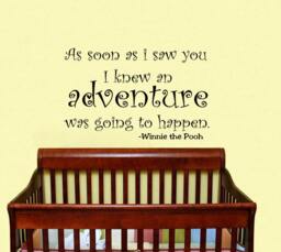 Wall Decals Quote Winnie The Pooh Adventure Home Vinyl Decal Sticker Kids Nursery Baby Room Decor V224 - thumbnail 1