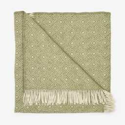 Wool Plaid With Sirtaki Pattern - Soft & Warm Blanket, Perfect Gift, Handmade in Eu - thumbnail 3