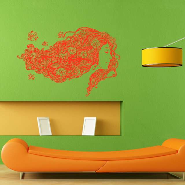 Roses Hair Style Nail Beauty Salon Spa Shop Barbershop Wall Sticker Vinyl Mural Decal Home House Apartment Art Decor Free Shipping L033 - image 1