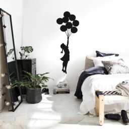 Banksy Wall Decal Size L Balloon Girl, Sticker Banksy Art, Graffiti, Street Art Stencil Stickers, Urban Interior Decor - thumbnail 3