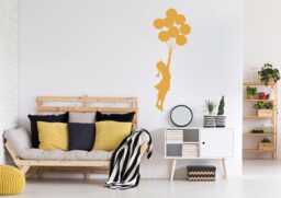 Banksy Wall Decal Size L Balloon Girl, Sticker Banksy Art, Graffiti, Street Art Stencil Stickers, Urban Interior Decor - thumbnail 1