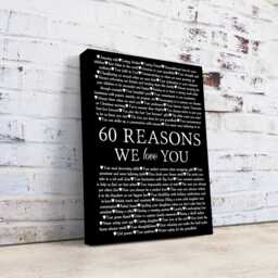 Custom 60Th Birthday Gift Wall Art - Reasons Print - Made With Your Own Quotes - thumbnail 1