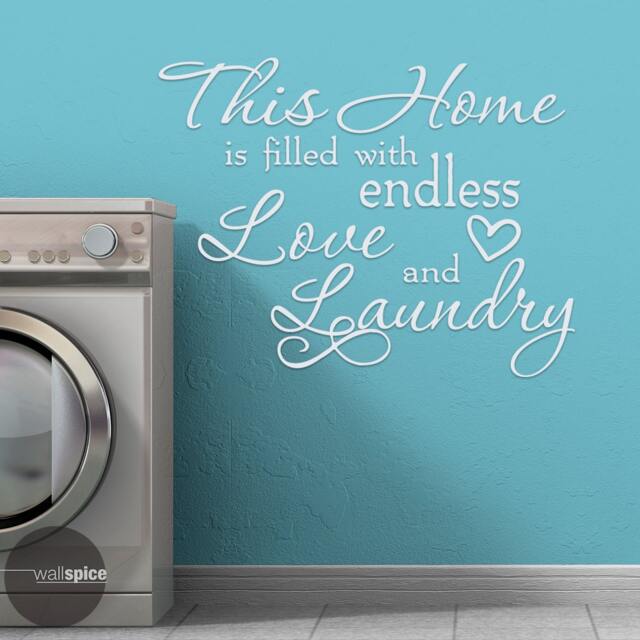 This Home Is Filled With Endless Love & Laundry Vinyl Wall Decal Sticker Mud Room - image 1