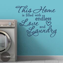 This Home Is Filled With Endless Love & Laundry Vinyl Wall Decal Sticker Mud Room - thumbnail 3