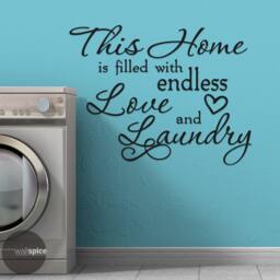 This Home Is Filled With Endless Love & Laundry Vinyl Wall Decal Sticker Mud Room - thumbnail 2