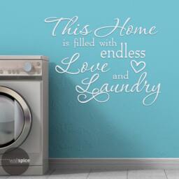 This Home Is Filled With Endless Love & Laundry Vinyl Wall Decal Sticker Mud Room - thumbnail 1