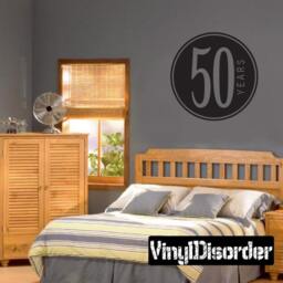 50 Years Old Circle - Vinyl Wall Decal Quotes Sticker Ce02850Yrsviiiet - thumbnail 1