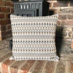 402. Handmade Chocolate Chenille Diamond, Cushion Cover, Various Sizes - thumbnail 1