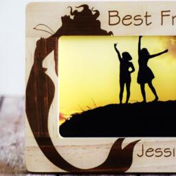 Personalized Best Friends Photo Frame - Engraved Wood, 4x6 - thumbnail 2