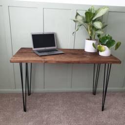 Wooden Desk - Home Rustic Hairpin Industrial Office Computer Table