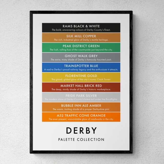 Derby Funny Colour Palette Print, Poster Wall Art - image 1