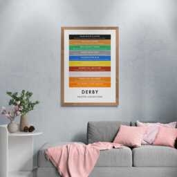 Derby Funny Colour Palette Print, Poster Wall Art - thumbnail 2