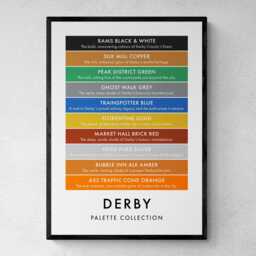 Derby Funny Colour Palette Print, Poster Wall Art - thumbnail 1