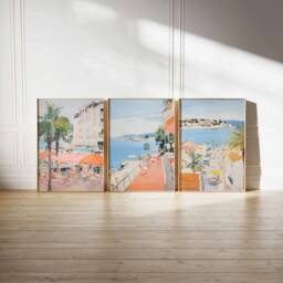 Set Of 3 Cannes Poster Set, France Travel Prints, French Poster, Wall Art, A1/A2/A3/A4 - thumbnail 2