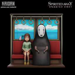 Where Innocence Sat Beside Emptiness - Spirit World Japanese Folklore Mystical Anime Spirited Away Resin Figure 16K - thumbnail 2