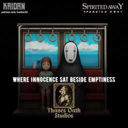 Where Innocence Sat Beside Emptiness - Spirit World Japanese Folklore Mystical Anime Spirited Away Resin Figure 16K - thumbnail 1