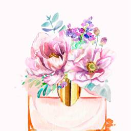 Designer Perfume Bottle Print, Peach Pink Perfume, Bedroom Decor, Art, Watercolour Flowers, Glamour Beauty, Gift For Her, Feminine - thumbnail 2
