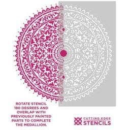 Kashmir Mandala Stencil - Mandala Wall Stencil Large Wall For Painting On Wood Better Than Decals - thumbnail 4