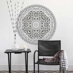 Kashmir Mandala Stencil - Mandala Wall Stencil Large Wall For Painting On Wood Better Than Decals - thumbnail 3