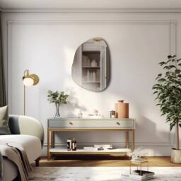 Aesthetic Wall Mirror, Irregular Bathroom Mirror Home Decoration, Accessory, Gift, Gift For Friend, Wedding - thumbnail 2