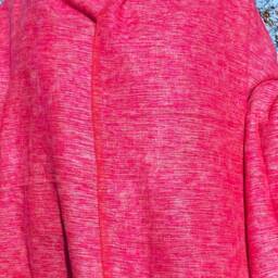 Fuchsia Pink Yak Wool Blend Blanket Oversized Meditation Shawl - thumbnail 2