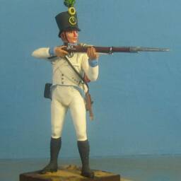 Austrian Line Infantry, Painted Napoleonic Miniature, 1/30 Scale, Tin Soldier Figure Vid Soldiers - thumbnail 4