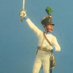 Austrian Line Infantry, Painted Napoleonic Miniature, 1/30 Scale, Tin Soldier Figure Vid Soldiers - thumbnail 2