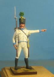 Austrian Line Infantry, Painted Napoleonic Miniature, 1/30 Scale, Tin Soldier Figure Vid Soldiers - thumbnail 1