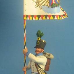 Austrian Line Infantry, Painted Napoleonic Miniature, 1/30 Scale, Tin Soldier Figure Vid Soldiers - thumbnail 3